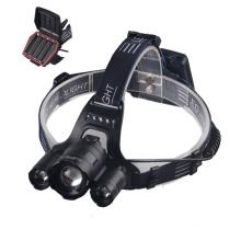 Powered Zoomable 4 Lighting Modes 3 LED Headlamp